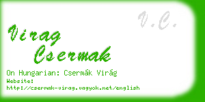 virag csermak business card