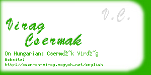 virag csermak business card